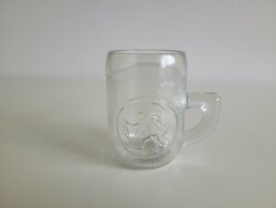 Old rerto gnome glass small children's mug with ears, mug with gnome pattern