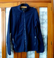 Men's zip-up fleece top, dark blue sweater (f&f, xl)