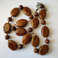 Huge fired clay necklace 70cm