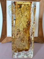 Ingrid Glass üveg-kristály váza '70s évek-Kurt Wokan Design