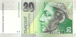 20 korun korona 2001 Szlovákia 2.