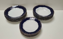 Zsolnay pompadour iii complete set of 18 plates