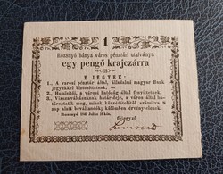 Rozsnyó 1 pengő for kraj lock 1849. Unc. Incorrectly: 