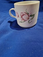 Retro Great Plains porcelain mug with a tulip pattern