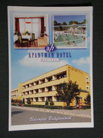 Postcard, beech, beech bath, mosaic details, apartment hotel