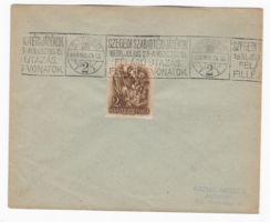 Szeged outdoor games 1938. July 23 - August 15. First day stamp
