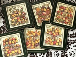 Coaster with pimpernel fruit pattern