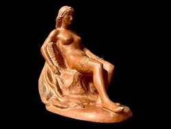Picture gallery terracotta nude statue (3rd) marked T f ( trischler ferenc ? )