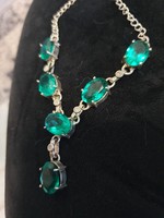 Antique stone necklaces with beautiful turquoise green trim