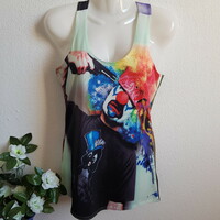 New, approx. Xs clown and joker patterned t-shirt, training top, sports top