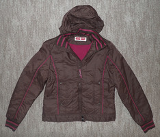 Here + There C&A márkájú, 164-es méretű, barna színű női dzseki kabát levehető kapucnival