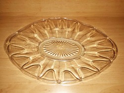 Antique glass serving tray, table center 27*42.5 cm (6p)