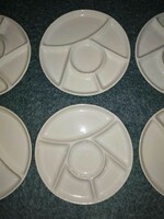 Divided porcelain plate set, 6 pieces in one, dia. 22.5 cm (a8)