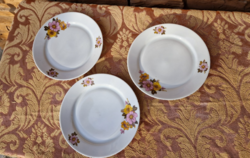 Retro lowland porcelain plates with dahlia pattern