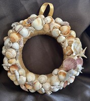 Vintage seashell wreath beach mood decoration
