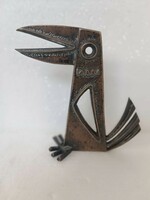 Vintage retro minute jànos bird bronze marked