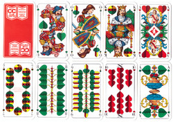 234. Schafkopf tarock német sorozatjelű kártya Bajor kártyakép 36 lap Berliner Sielkarten 1980 körül