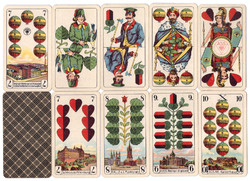 242. Német sorozatjelű skat kártya Porosz kártyakép VASS Altenburg Thüringen  32 lap 1940 körül