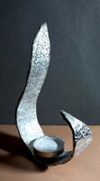 50 cm Hatalmas postmodern fém gyertyatartó ALKUDHATÓ  design