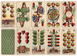 243. German serialized skat card Prussian card image Vass Altenburg Thüringen 32 sheets around 1940