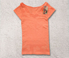 Új, címkés, GreeNice márkájú, barack / korall színű elasztikus női top felső