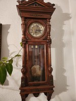 Quarter-stroke pewter wall clock