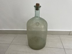 Antik hutaüveg fújt üveg ballon kiöntő flakon 12L