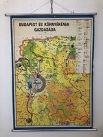 Iskolai térkép, retro,budapest térkép