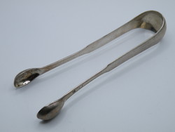 Uk0137 rare !Antique silver sugar tongs marked collectors Belgium 1831-1868