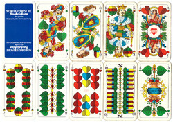 236. Német sorozatjelű skat kártya Bajor kártyakép 32 lap Bielefelder Spielkarten 1970 körül