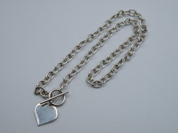 Uk0126 cute silver necklace heart shaped pendant 925