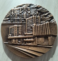 Kecskemét double-sided bronze plaque Kecskemét city council 8 cm