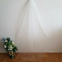 Fty50 - 1-layer, untrimmed, ecru bridal veil 200x150cm