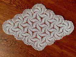 Nice crocheted lace tablecloth .36X24 cm