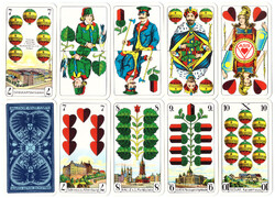 250. Német sorozatjelű skat kártya Porosz kártyakép VASS Stuttgart-Leinfelden 32 lap 1990 körül