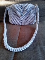 Envelope bag crocheted from cord yarn