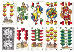 255. Német sorozatjelű skat kártya Porosz kártyakép F.X. Schmid München 32 lap 1980 körül