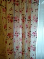 Pink rose lined new blackout curtains 2 pcs, each 258x200 cm