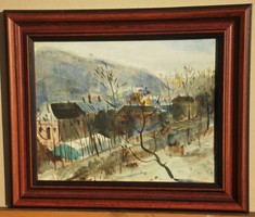 Ismeretlen festő (20.sz.közepe) : Tél Budán