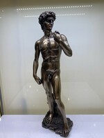 Bronzirozott David szobor 31cm
