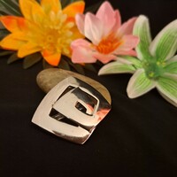 Silver-plated scarf clip 4 cm