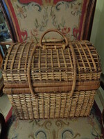Rattan basket picnic storage basket wicker suitcase with hand gift box woven ko