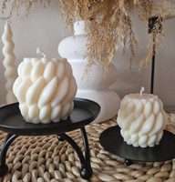 Wave shape candle small