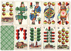 248. Német sorozatjelű skat kártya Porosz kártyakép VASS Stuttgart 32 lap 1960 körül