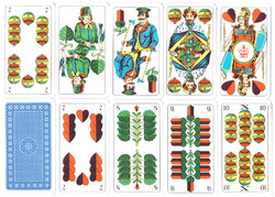 258. Német sorozatjelű skat kártya Porosz kártyakép Coeur Altenburg 32 lap 1980 körül