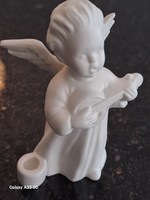 Goebel Germany Hummel porcelán angyal gyermek gyertyatartó hófehér figura szobor nipp