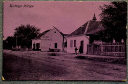 Kistálya látképe   fotó képeslap . bor, sör, pélinka kimérés   Baross nyomda, Eger 1913/15