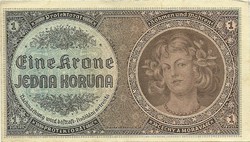 1 korun korona koruna krone 1940 Cseh Morva Protektorátus 3.