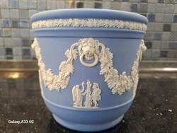 Wedgwood blue English porcelain lion head bowl 11.5 Cm