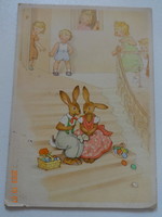 Old graphic Easter greeting card - drawing by Charlotte Baron